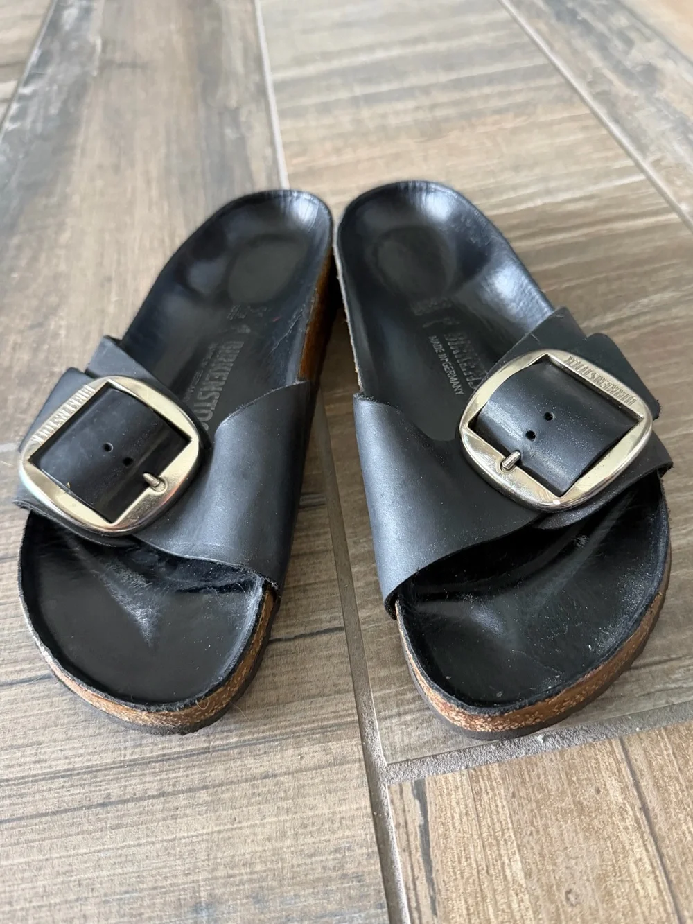 Birkenstock Madrid Big Buckle Nubuck Sandals size 10